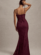 Intimacy | Plum Lace Corset Split Maxi Dress - thumbnail 2