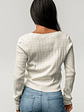 Heidi Pointelle Cardigan | Ivory - thumbnail 4
