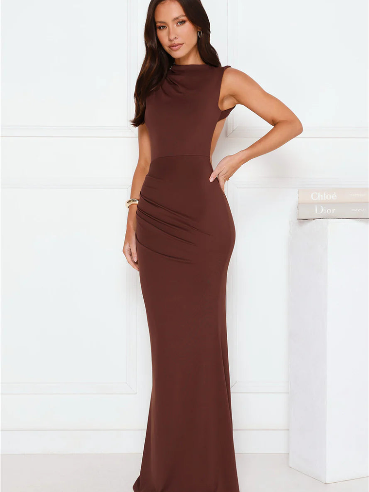 Investment Piece Maxi Dress Brown 1