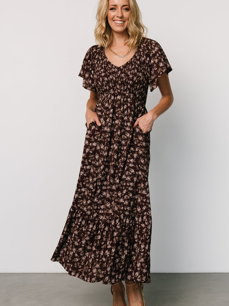 Joanie Smocked Dress | Clove Floral 1