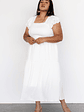 Jacie Smocked Midi Dress | White - thumbnail 2