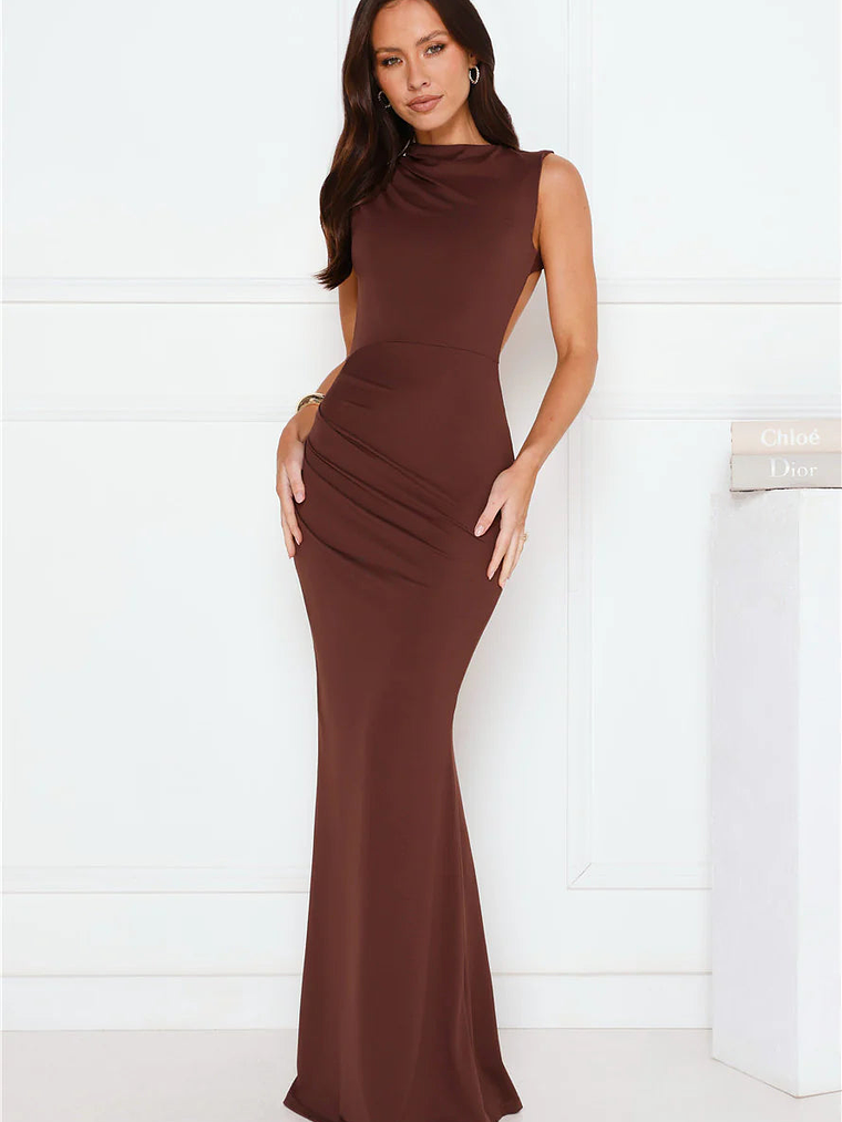 Investment Piece Maxi Dress Brown 2