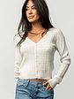 Heidi Pointelle Cardigan | Ivory - thumbnail 5