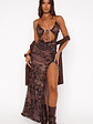 High Voltage Maxi Dress Mahogany Leaffall - thumbnail 2