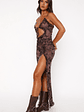 High Voltage Maxi Dress Mahogany Leaffall - thumbnail 3