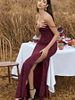 Intimacy | Plum Lace Corset Split Maxi Dress - thumbnail 8