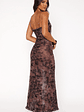 High Voltage Maxi Dress Mahogany Leaffall - thumbnail 4