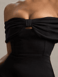 Hope | Black Bow Bardot Midi Dress - thumbnail 6