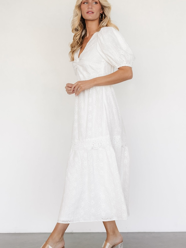 Jackie Eyelet Maxi Dress | Off White 3