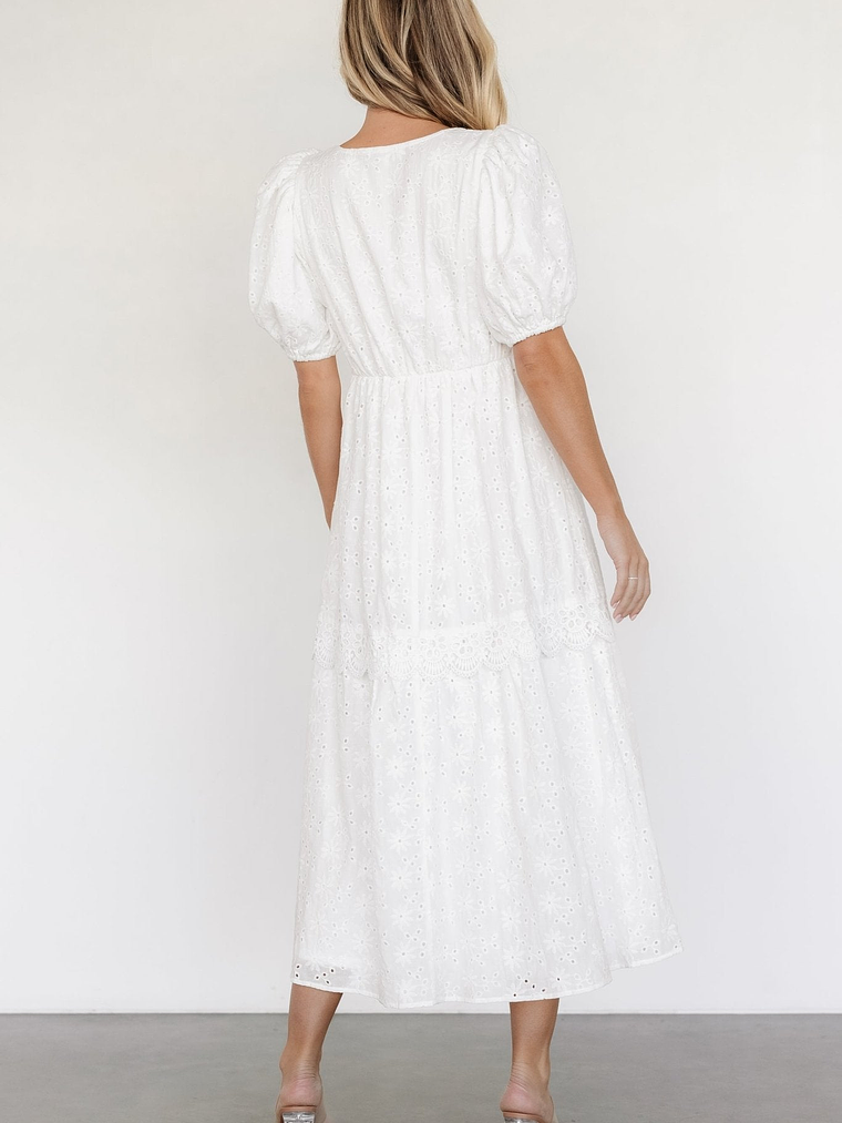 Jackie Eyelet Maxi Dress | Off White 4