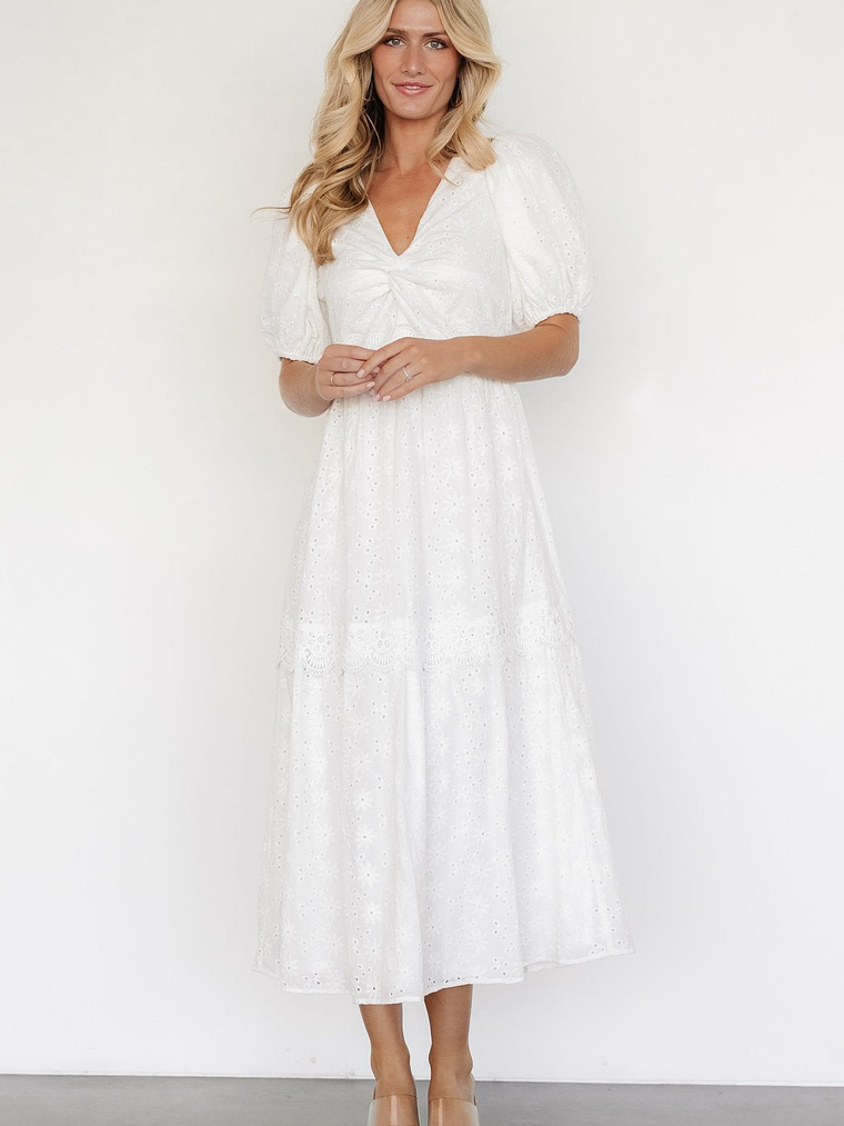 Jackie Eyelet Maxi Dress | Off White 5