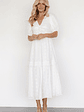 Jackie Eyelet Maxi Dress | Off White - thumbnail 5