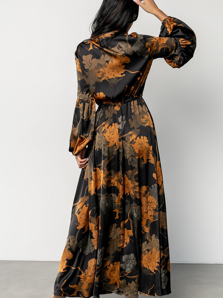 Helen Maxi Dress | Black + Gold 4