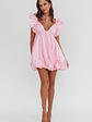 Horoscope Bubble Hem Mini Dress Blush - thumbnail 3
