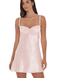 Jacquard Babydoll Dress in Baby Pink - thumbnail 1