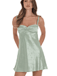 Jacquard Babydoll Dress in Sage - thumbnail 1