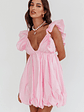 Horoscope Bubble Hem Mini Dress Blush - thumbnail 5