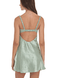 Jacquard Babydoll Dress in Sage - thumbnail 4