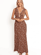 Jackson Maxi Dress - Brown Ditsy Floral - thumbnail 3