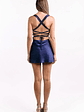 Jazzy Navy Contrast Rhinestone Mini Dress - thumbnail 5