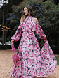 Hilary Pleated Maxi Dress - Pink Floral - thumbnail 5