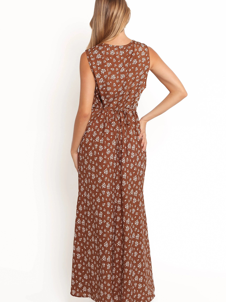 Jackson Maxi Dress - Brown Ditsy Floral 6