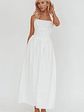 Irisa Elasticated Halter Maxi Dress White - thumbnail 1
