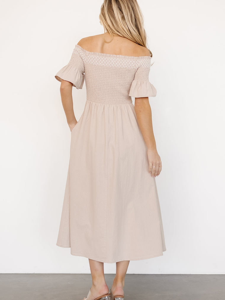 Jodi Off Shoulder Dress | Natural 4