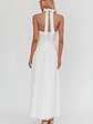 Irisa Elasticated Halter Maxi Dress White - thumbnail 2