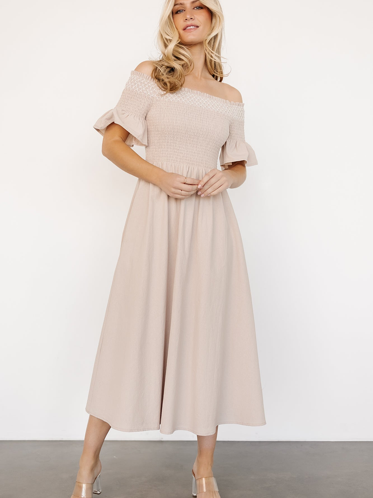Jodi Off Shoulder Dress | Natural 5