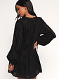 Hart Long Sleeve Mini Dress - Black - thumbnail 4