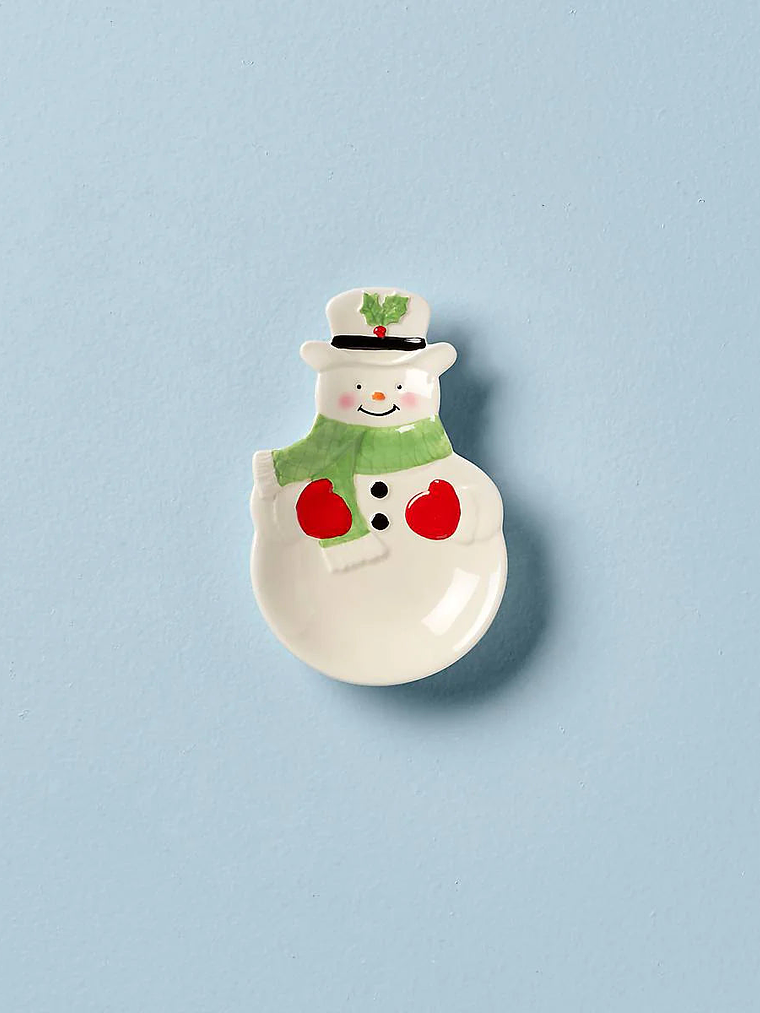 Hosting The Holidays Snowman Spoon Rest 1