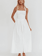 Irisa Elasticated Halter Maxi Dress White - thumbnail 4