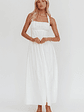 Irisa Elasticated Halter Maxi Dress White - thumbnail 5