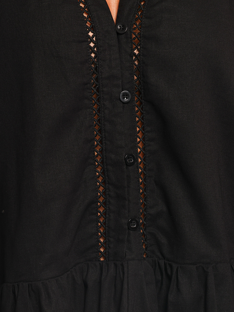 Hart Long Sleeve Mini Dress - Black 6