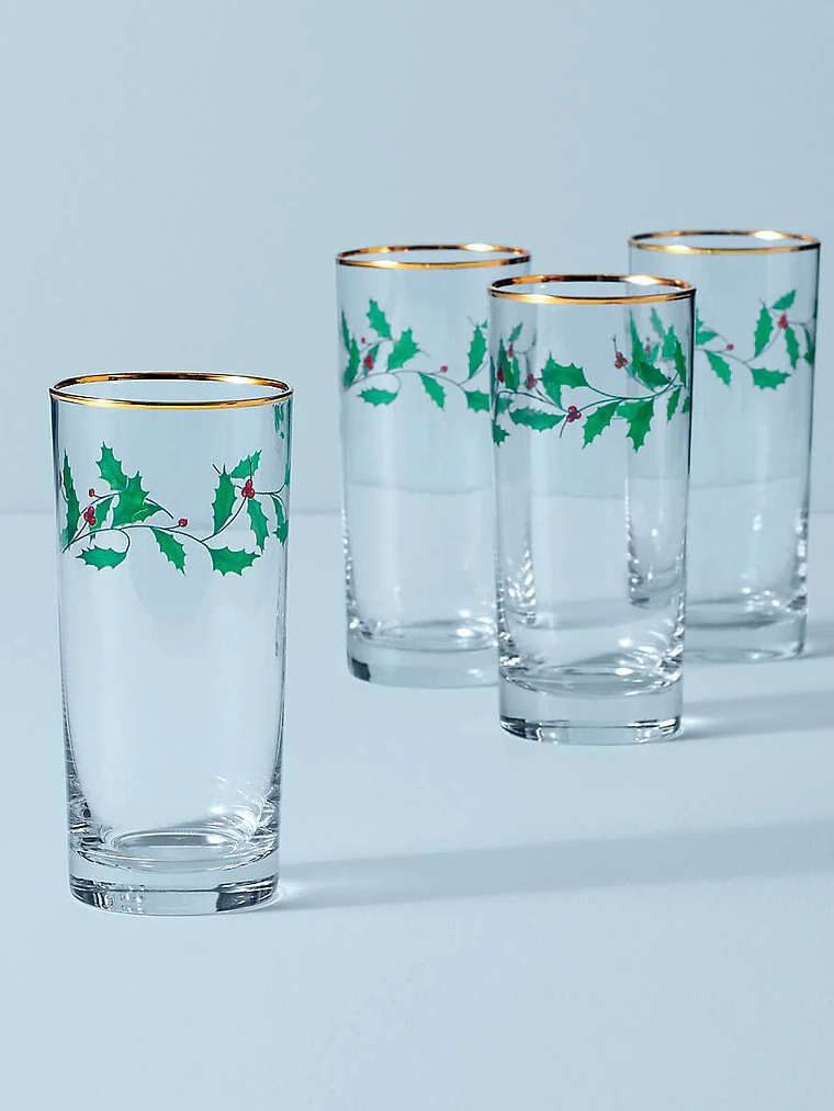 Holiday 4-Piece Highball Glass Set 2
