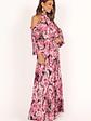 Hilary Pleated Maxi Dress - Pink Floral - thumbnail 11