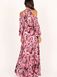 Hilary Pleated Maxi Dress - Pink Floral - thumbnail 12