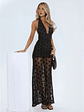 Hot Right Now Polka Dot Maxi Dress Black - thumbnail 4