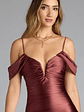 Jelene Cold-Shoulder Mermaid Satin Formal Dress - thumbnail 3