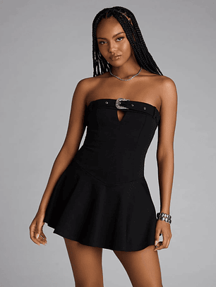 Hotter Than A Rodeo Strapless Romper