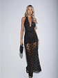 Hot Right Now Polka Dot Maxi Dress Black - thumbnail 7