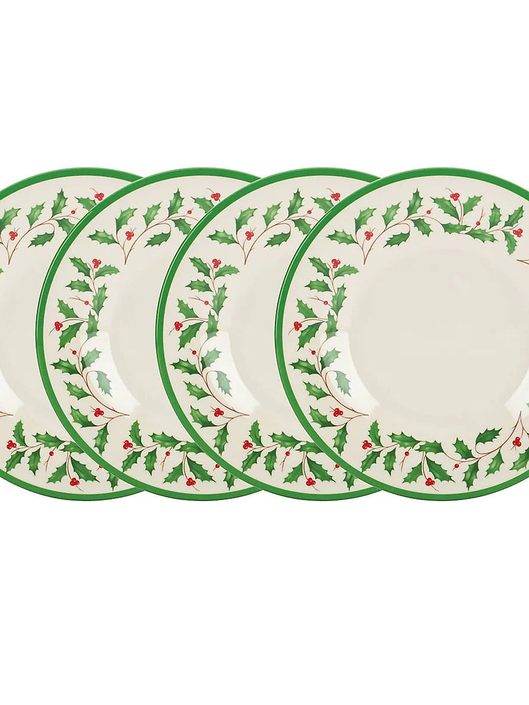 Holiday 4-Piece Melamine Accent Plate Set 3