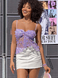 Isabella Purple Sequin Strapless Top - thumbnail 9