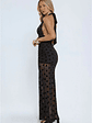 Hot Right Now Polka Dot Maxi Dress Black - thumbnail 8