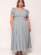 Hattie Dress in Dusty Teal Gingham - thumbnail 7