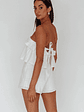 Joey Strapless Tie-Back Romper White - thumbnail 5