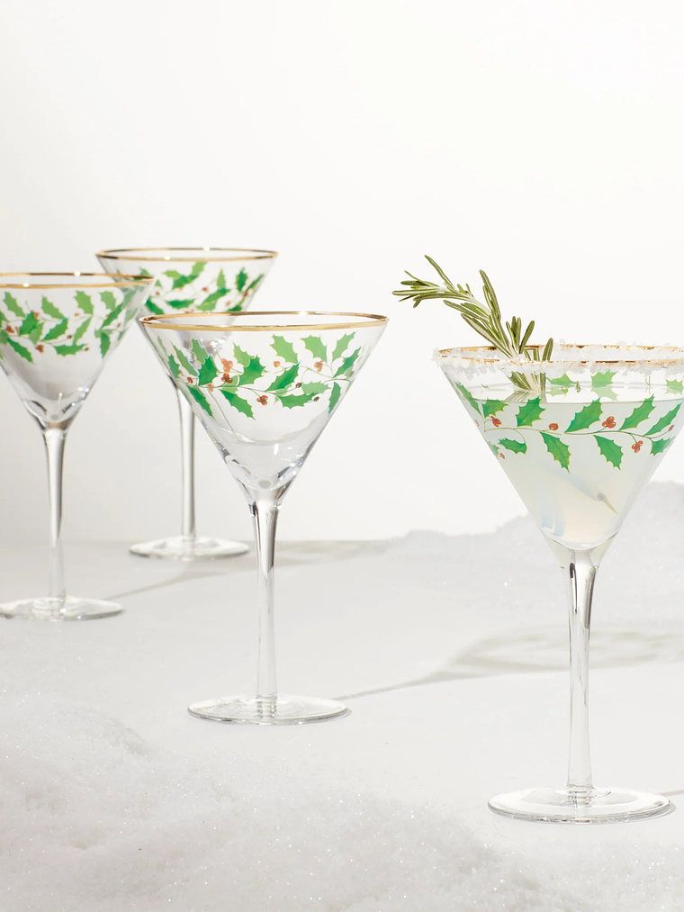 Holiday 4-Piece Martini Glass Set 4
