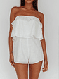 Joey Strapless Tie-Back Romper White - thumbnail 6