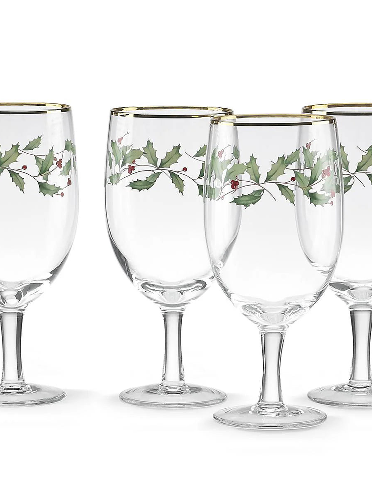 Holiday 4-Piece Iced Beverage Glass Set 6